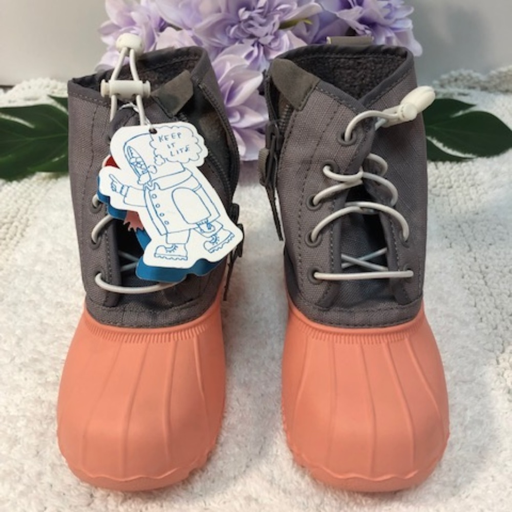 Native Toddler Girls Jimmy Child Boots Pink&Gray